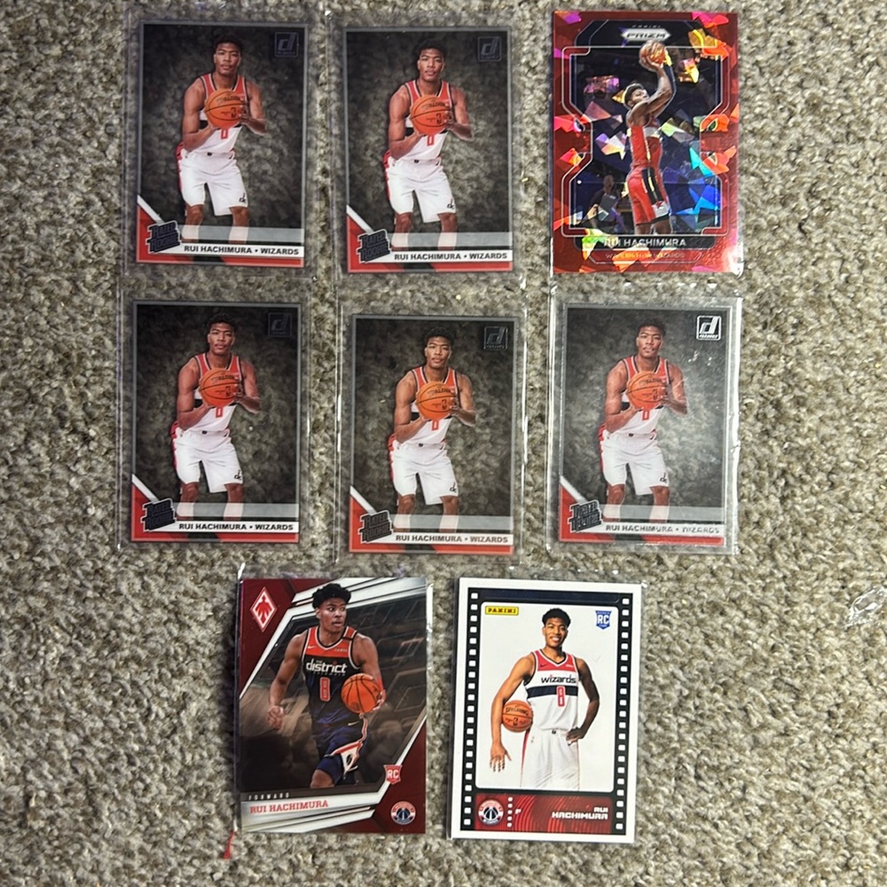 Rui Hachimura Los Angeles Lakers Panini Prizm Clearly Rookie Card #58, #88, #569